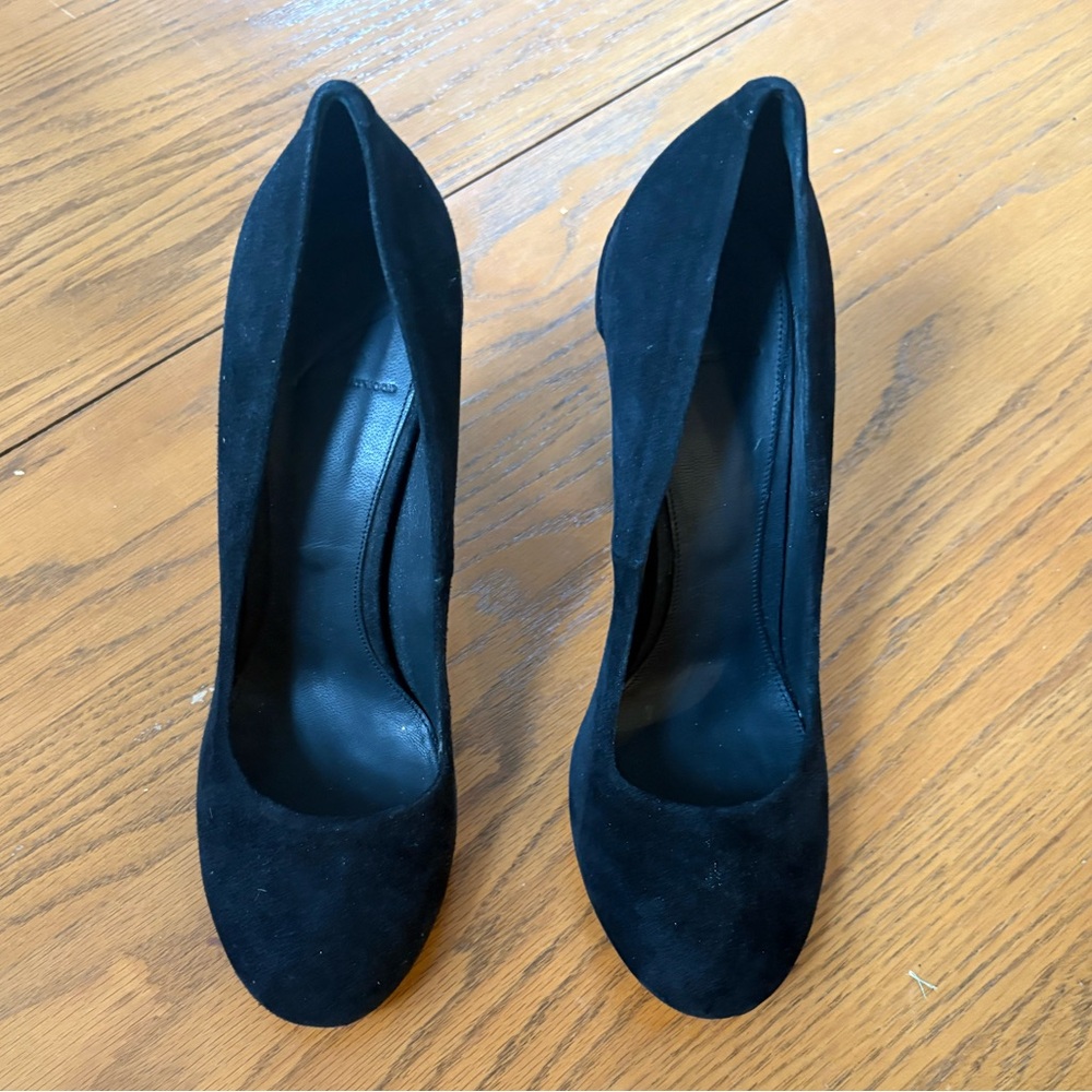 Brian Atwood Pangea Black Suede Heels